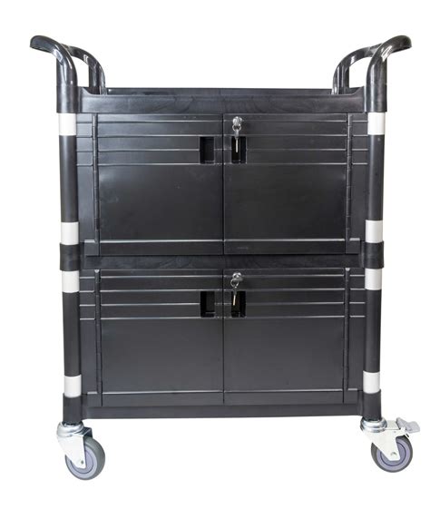 Advanced-Version Lockable Cabinet Medical cart with 2 lockable doors 3