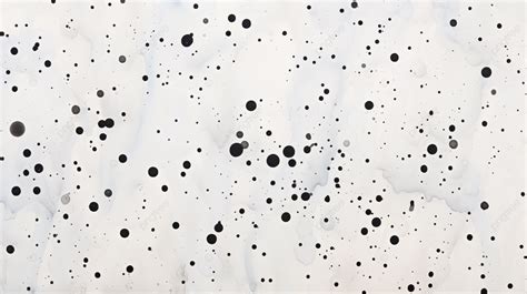 Abstract Watercolor Painting Handcrafted Original With Black Spotted Polka Dot Pattern On ...