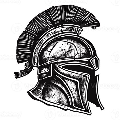 Spartan Helmet Silhouette - Generative Ai 26912825 PNG