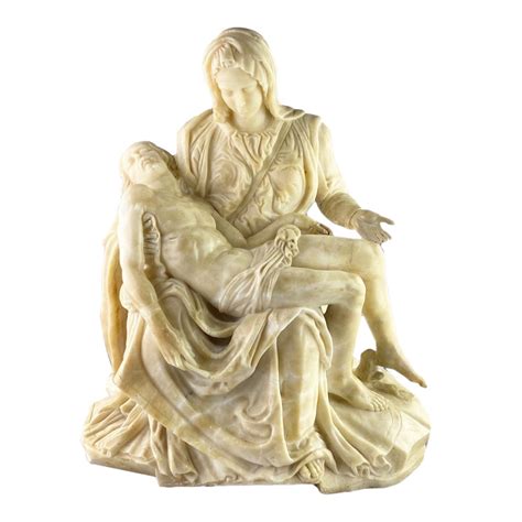 Alabaster sculpture of the pieta. French or Italian, 17th century. - Ref.83111