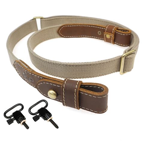 Canvas Leather Hunting Rifle Sling Shotgun Shoulder Carry Straps Usa ...