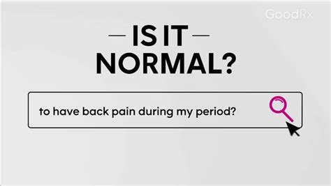 Is It Normal to Get Back Pain During Your Period? - GoodRx