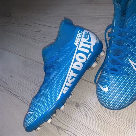 Blue Nike Astro football boots #footballboots - Depop