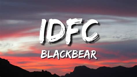 Blackbear - "Idfc" (Acoustic) (Lyrics) - YouTube