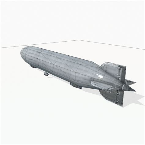 Zeppelin Rigid Airship 3d Model