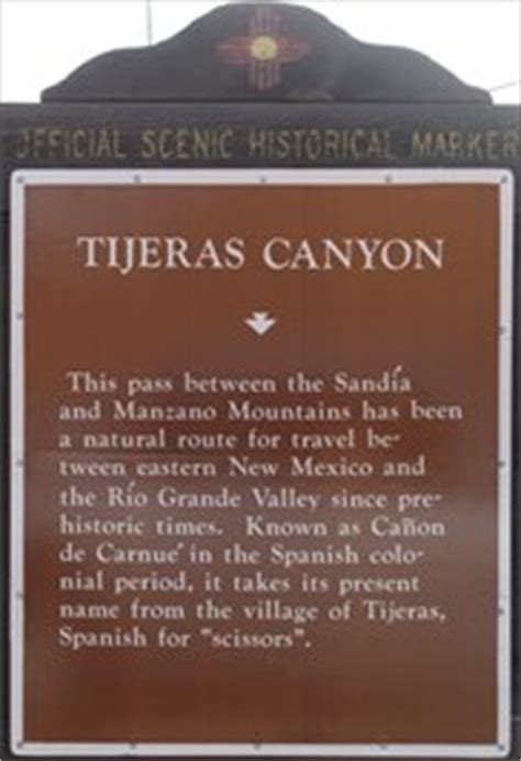 Tijeras Canyon - Tijeras, New Mexico - New Mexico Historical Markers on Waymarking.com