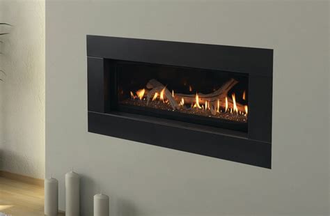 Gas fireplace insert on Custom-Fireplace. Quality electric, gas and wood fireplaces and stoves.