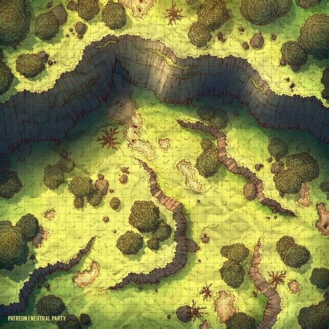 [OC][Art] Forest Cave Battlemap : r/DnD