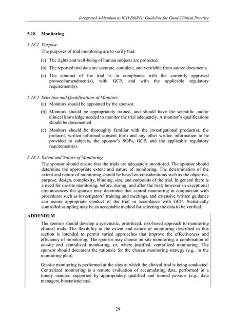 INTEGRATED ADDENDUM TO ICH E6(R1): GUIDELINE FOR GOOD CLINICAL PRACTICE E6(R2)