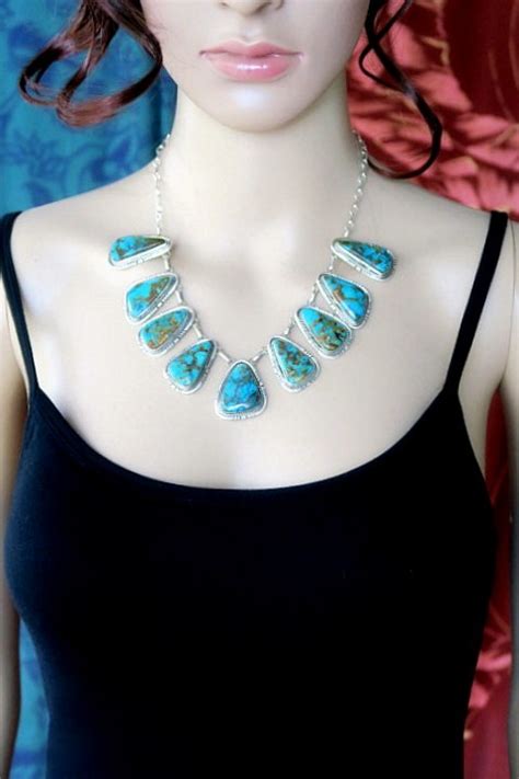 Native American Indian Jewelry - Navajo Turquoise Necklace