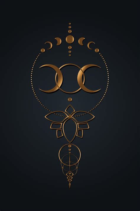 Luna Triple Goddess Moon Goddess Art Wiccan Symbols T - vrogue.co