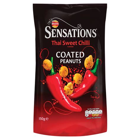 Walkers Sensations Thai Sweet Chilli Coated Peanuts - Centra