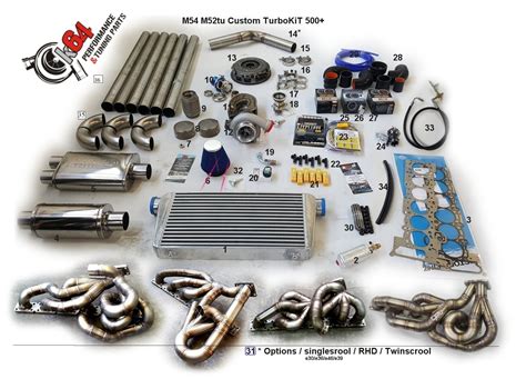 STAGE 2 BMW M54 TURBO KIT ZESTAW M54B30 M52B25tu M52B28tu 2 x vanos 500 ...