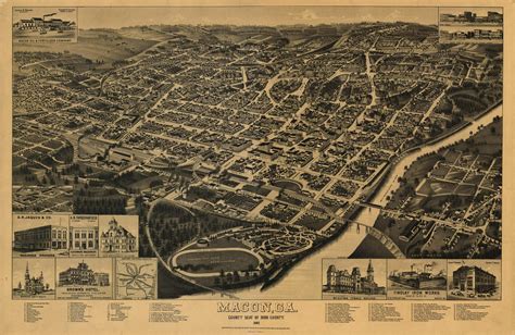 Historic Map - Macon, GA - 1887 | World Maps Online