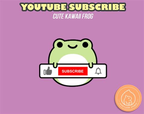 Animated Youtube Subscribe Button Overlay W Sound Effects / Cute Frog ...