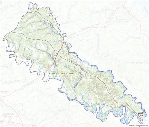 Map of King William County, Virginia - Thong Thai Real