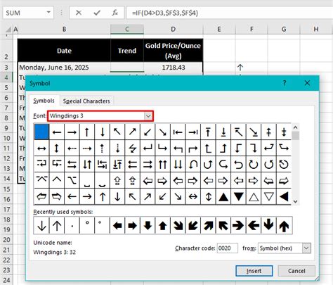 How to Insert an Arrow in a Cell in Excel (6 Easy Ways)