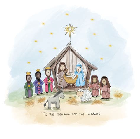 5 Pack of Nativity Scene Christmas Cards – Autistic Nottingham