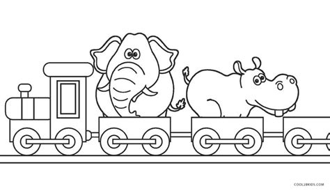 Circus Train Coloring Page - Free Printable Coloring Pages