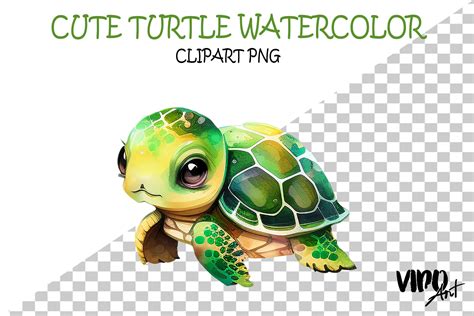 Cute Turtle Watercolor 4 Graphic by Vido Art · Creative Fabrica