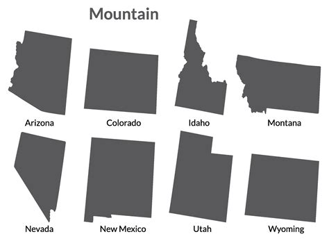 USA states Mountain regions map. 38511233 Vector Art at Vecteezy