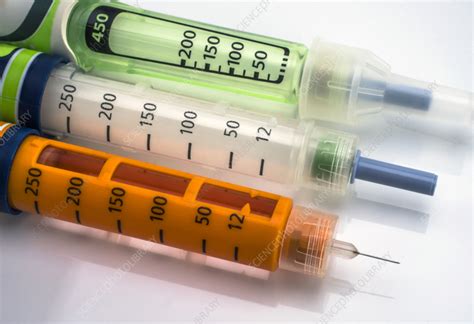 Insulin injectors - Stock Image - F035/6958 - Science Photo Library