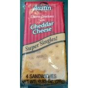 Austin Cheese Crackers With Cheddar Cheese: Calories, Nutrition Analysis & More | Fooducate