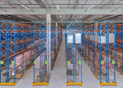 Shelving System Distribution Warehouse Stock Photo - Image of shipping ...