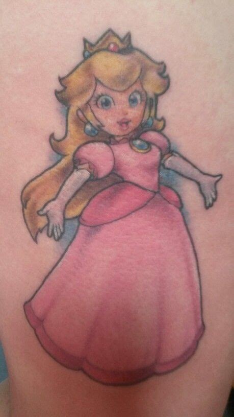 Princess Peach Tattoo | Peach tattoo, Gamer pics, Scooby doo