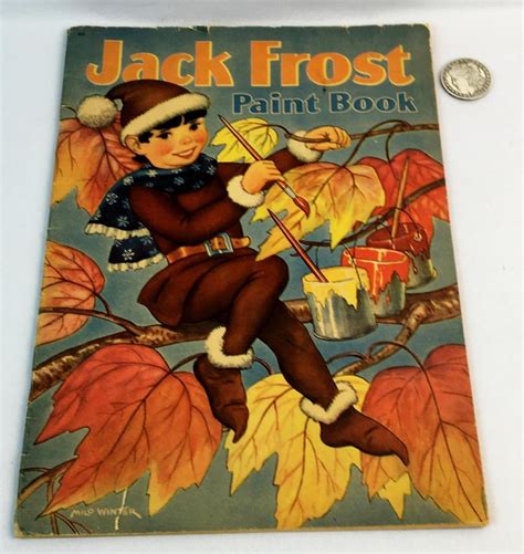 Lot - Vintage 1941 Jack Frost Paint Book