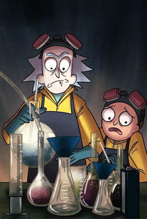 Rick and Morty x Breaking Bad Mashup Art by Julieta Colás