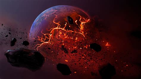 meteor, Burning, Earth, Planet, Apocalyptic Wallpapers HD / Desktop and ...