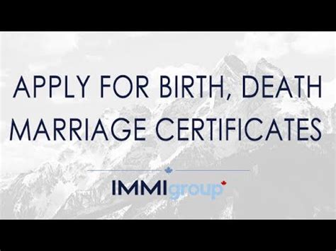 APPLY FOR BIRTH, DEATH, MARRIAGE CERTIFICATES - UPDATED - YouTube