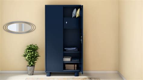 Buy Godrej Interio Wardrobe H1 in Led In Tex Denim Blue Colour