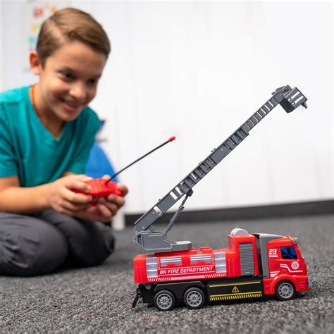 Big Kid's Fire Department RC Ladder Truck | HobbyTron™ – World Tech Toys