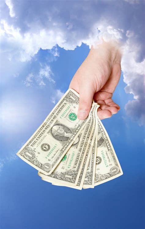 God Giving Money. Stock Images - Image: 15738394