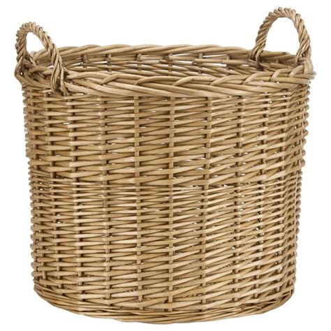 Large Round Willow Basket with Handles | Bouclair.com | Panier rond ...