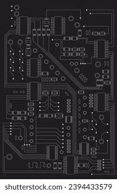 Electrical Diagram Communication Devices Vector Illustration Stock ...