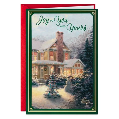 Hallmark Thomas Kinkade Pack of Christmas Cards, Snowy House (6 Holiday Cards with Envelopes ...