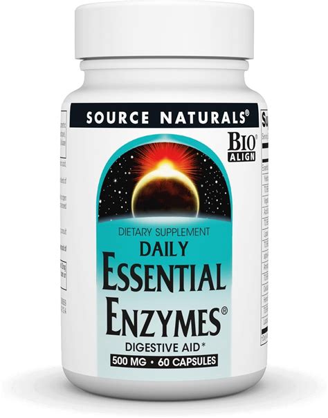 Source Naturals Essential Enzymes 500mg Bio-Aligned Multiple Enzyme ...