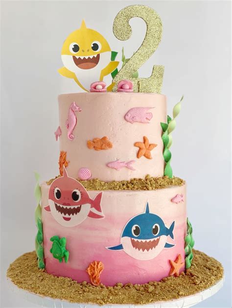 Baby Shark Cake | Shark theme birthday, Shark birthday cakes, Disney ...