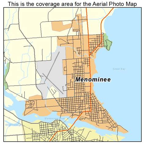 Aerial Photography Map of Menominee, MI Michigan