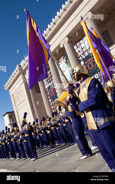 St. Augustine high school marching band commemorating the 100 year anniversary of the New ...