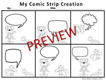 Comic Creations (Comic Strip Template Set) by The Peanut Circus | TPT