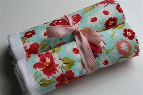 Flour Sack Towels Merry Set of Two Aqua Floral Kitchen