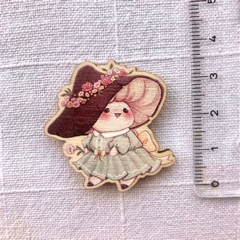 Dressy Mushroom Wooden Pin - Etsy