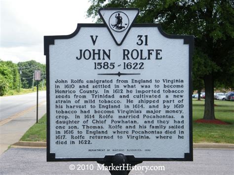 John Rolfe 1585-1622 Marker, V-31