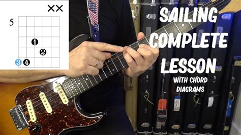 COMPLETE GUITAR LESSON Sailing Christopher Cross with Chord Diagrams - YouTube