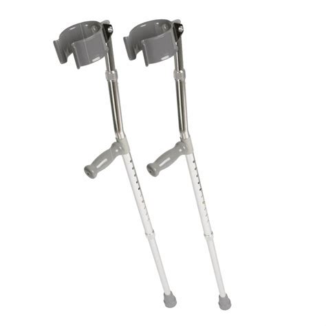 Medline Walking Forearm Crutches, Lightweight Aluminum, 250lb Weight Capacity, 1 Pair - Walmart.com