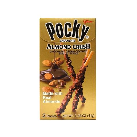 Pocky Almond Crush Chocolate Cream Covered Biscuit Sticks | Po Wing Online